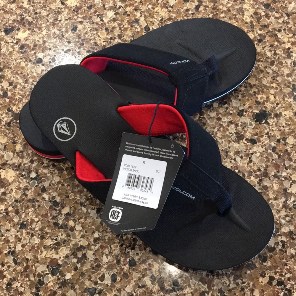Volcom mens flip flop sandals